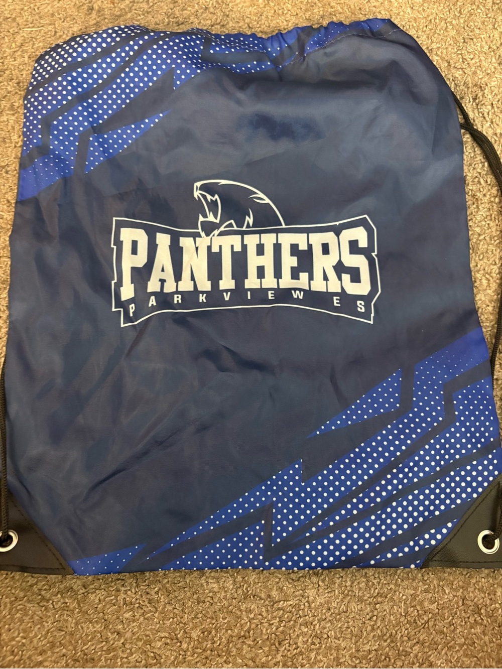 Navy Blue Drawstring Gym Bag